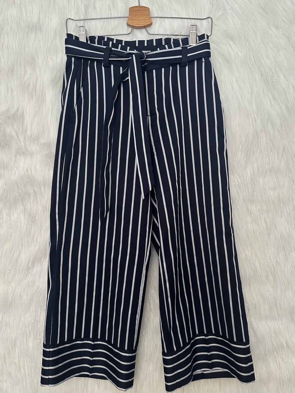 Banana Republic Navy and White Striped pants